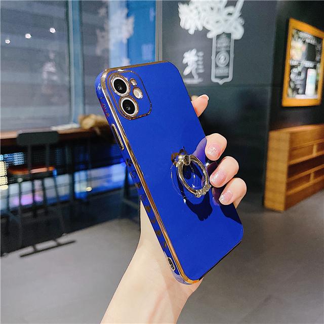 Противоударный чехол для телефона с силиконовым кольцом-подставкой для iPhone 14 13 12 11 Pro Max X XS XR Mini 7 8 Plus, чехол-бампер с милым сердечком