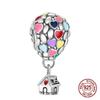 Newest Charm Bead Air Balloon Colorful Copper Love Family Dangle Fit 4Mm Hole Diamete Bracelet Diy Jewelry