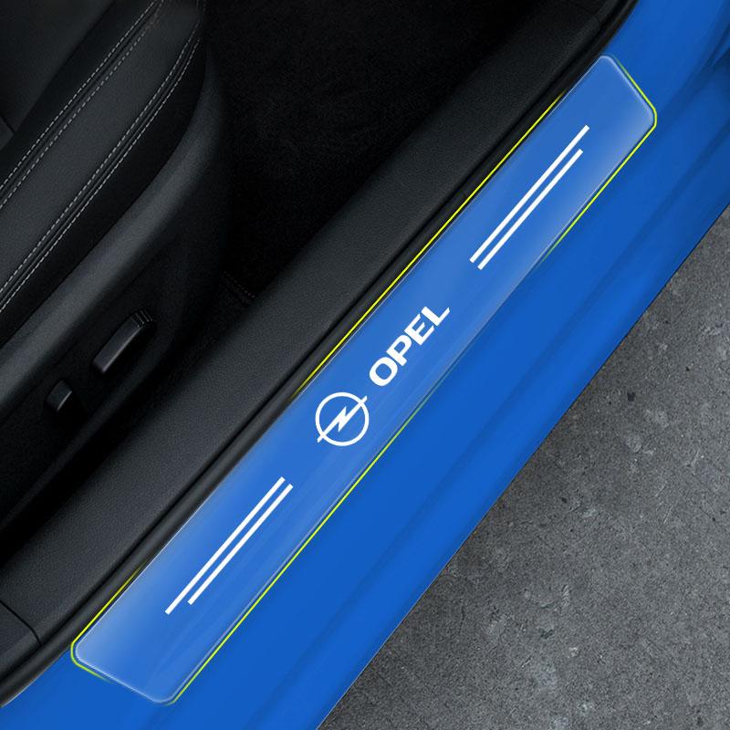 Car Threshold Protector Transparent Decorative Badge Sticker For Opel Astra j g Insignia Corsa d Vectra c Zafira a Auto Gadgets