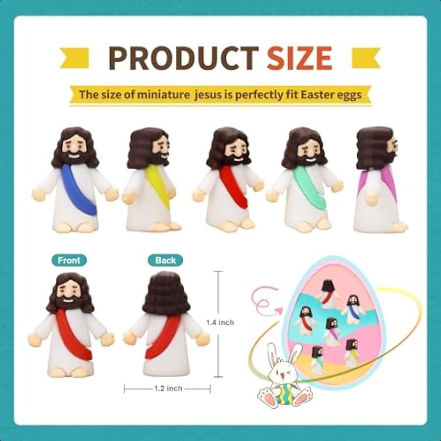 20 шт. Фигурки Маленького Иисуса Мини-фигурки Иисуса оптом Крошечные фигурки Иисуса Мини-пластиковые фигурки Библейские фигурки на Пасху Религ