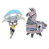 Fortnite Game Alpaca Parachute Keychain Metal Badge Pendant Fans Gift Cosplay Props