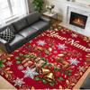 Christmas Custom Name Printed Square Area Rug Soft Non Slip Floor Carpet For Bedroom Holiday Gift
