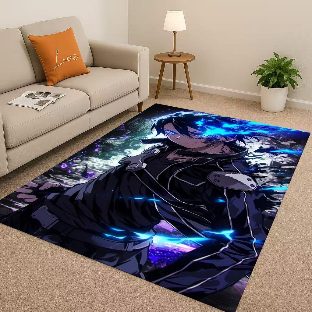 3D Sword Art Online SAO Мультяшный Кирито Юки Асуна Нескользящий Коврик для Гостиной Мягкий Ковер для Спальни, Дивана, Декор Дома Придверный Коврик