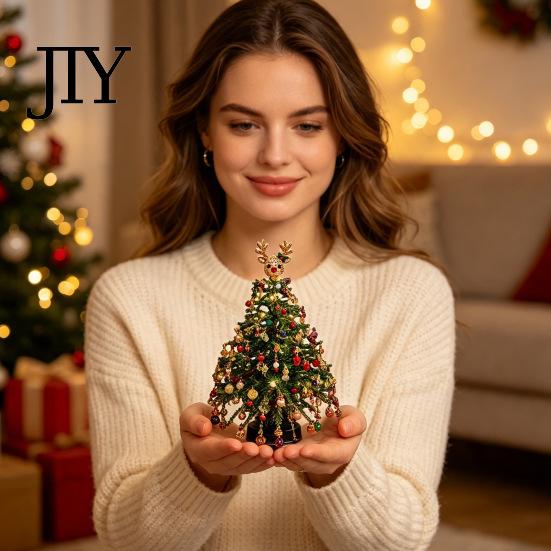 Holiday Crafting Project for Beginners DIY Beaded Christmas Tree Kit, Faux Crystal Craft Set Decor Adults Beginners, Handmade Decoration Tabletop