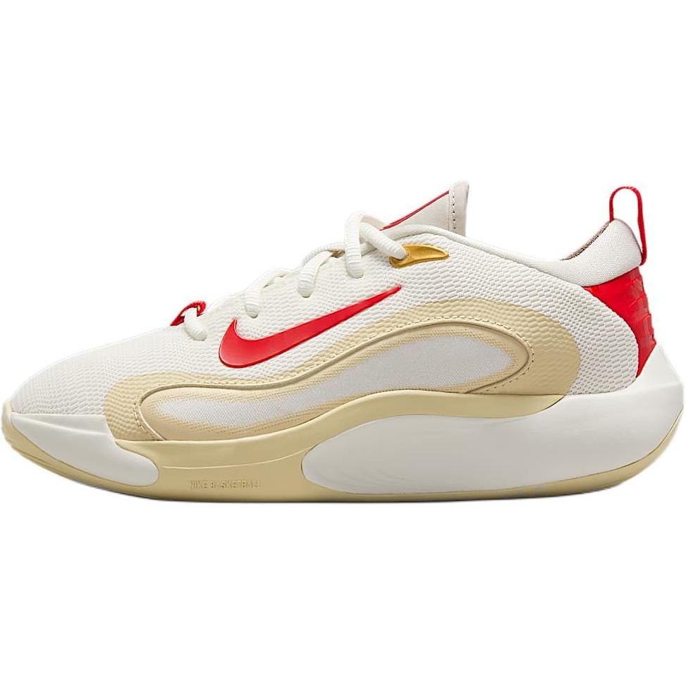 Nike ISOFLY Abrasion Resistant Low Top Kids Lifestyle Shoes White Red Sneakers HV6002-160
