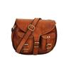 Women's Vintage Brown Goat Leather Messenger Crossbody Bag Satchel Handmade Bag