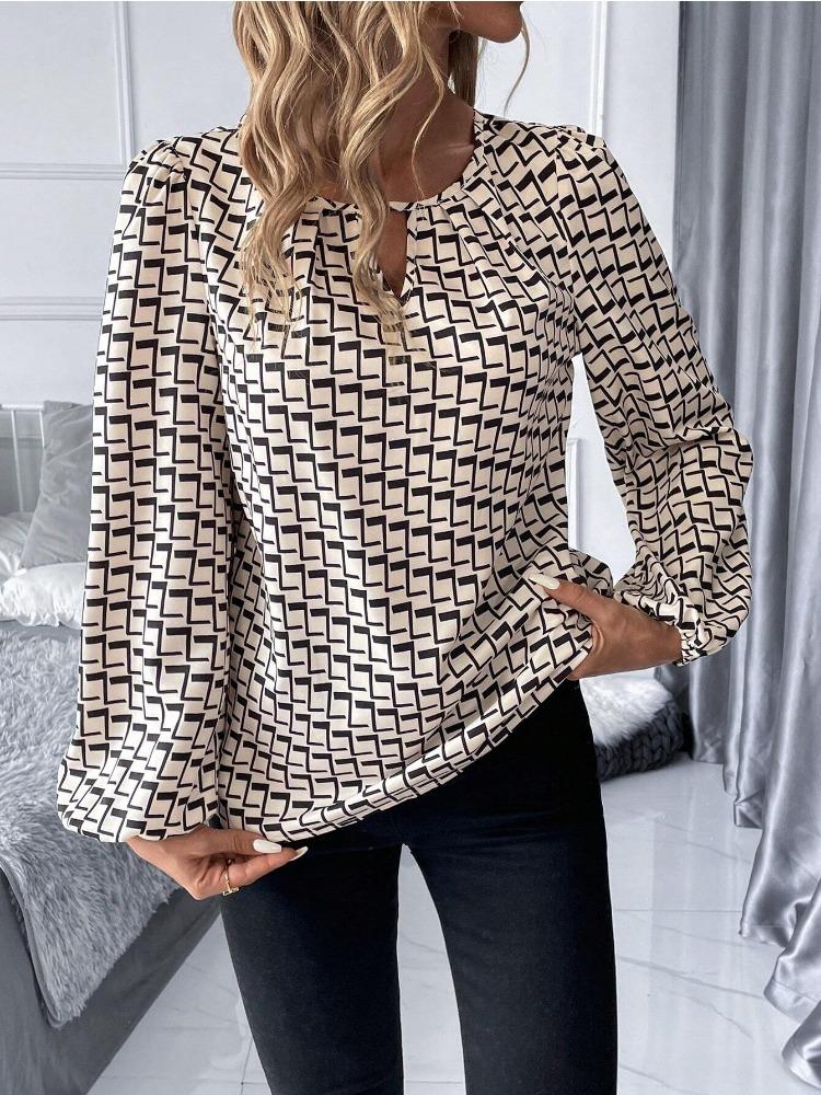 Модные женские повседневные топы, темпераментная элегантная рубашка с длинным рукавом, удобная и универсальная футболка для женщин, элегантная женская одежда