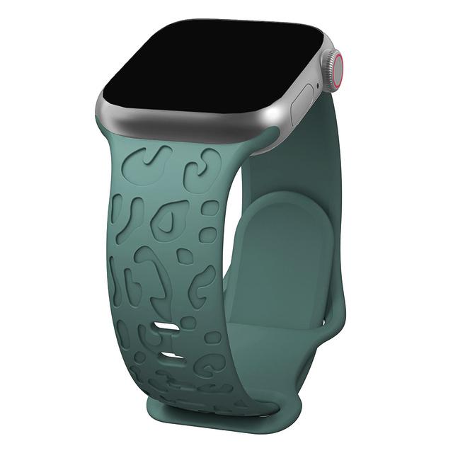 Силиконовый ремешок с гравировкой для Apple Watch — гибкий, легкий, разных цветов
