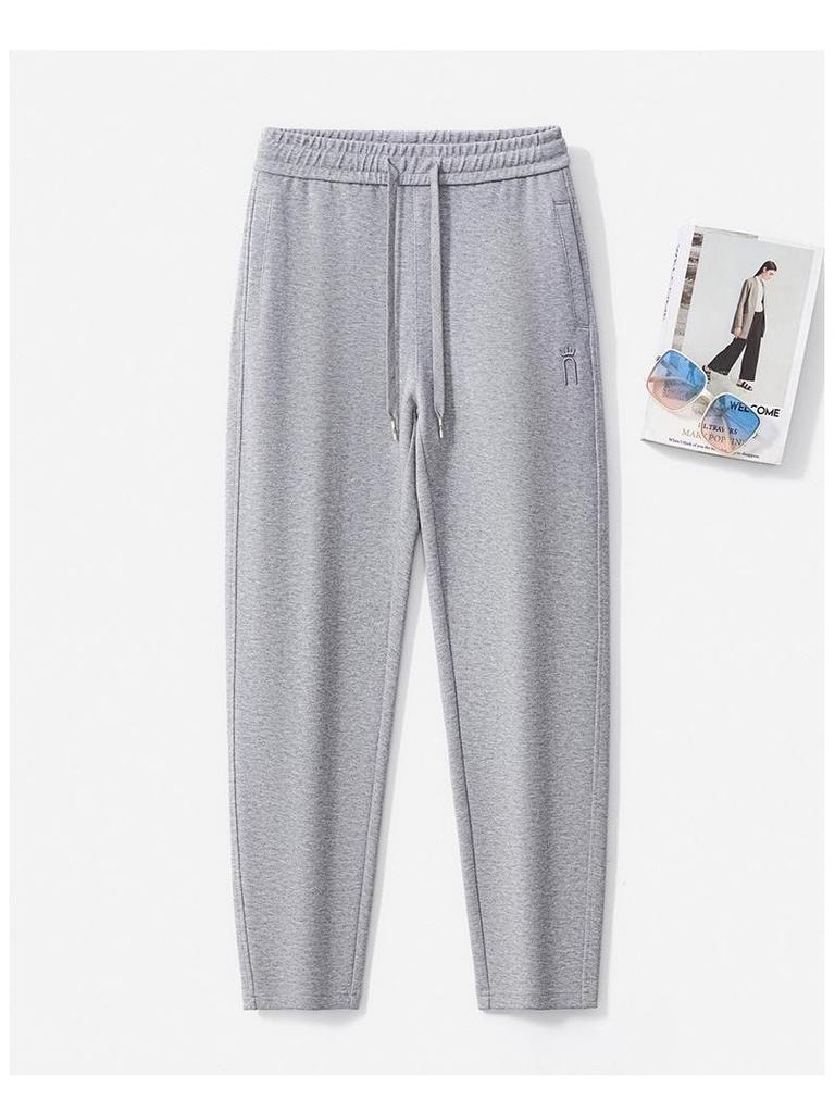 GAGN Women's Red Cropped Harem Pants - Slimming, Loose Fit, Plus Size, Casual for Early Autumn and Spring.