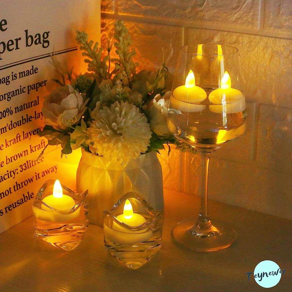 12/24 шт. беспламенных плавающих чайных свечей на батарейках светодиодные бездымные свечи для украшения бассейна свадьбы дня рождения