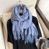 Imitation Cashmere Solid Color Fashion Decorative Warm Scarf Student Middle and Long Shawl Female