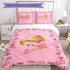 3pcs Winx Club Bedding Set Duvet Cover Closure Includes 1 Duvet Cover & 2 Pillowcases, Soft and Comfortable for All Seasons.