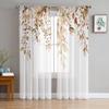Thanksgiving Autumn Wild Flowers Voile Curtains For Bedroom Tulle Window Curtain For Living Room Sheer Curtains Blinds Drapes