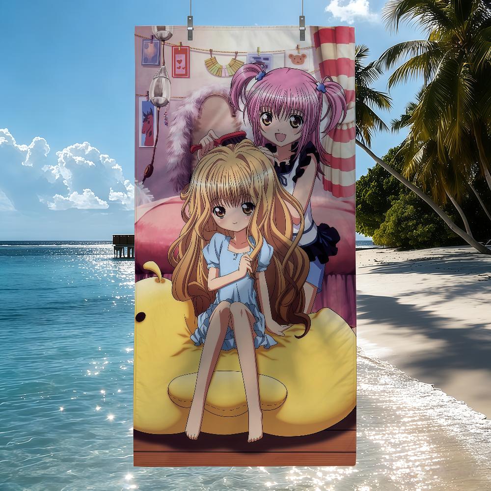 Комикс Shugo Chara РОЗОВЫЙ Полотенце Быстросохнущие Пляжные полотенца Подходят Для Бассейнов Кемпинга Йоги И Тренажерного зала