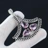 Pink Kunzite Gemstone Top Quality Gemstone Handmade Pendant 925 Sterling Silver Pendant, Antique Pendant,Three Stone's Pendant For Gifts
