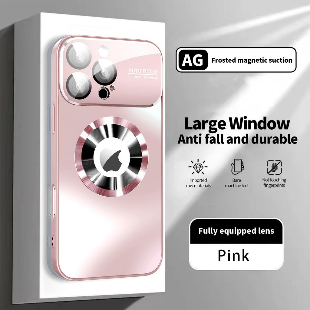 Матовый кейс титанового металлического цвета для iPhone 17 16 15 14 Plus 13 12 Pro Max Магнитный кейс для Magsafe Кейс с защитой объектива