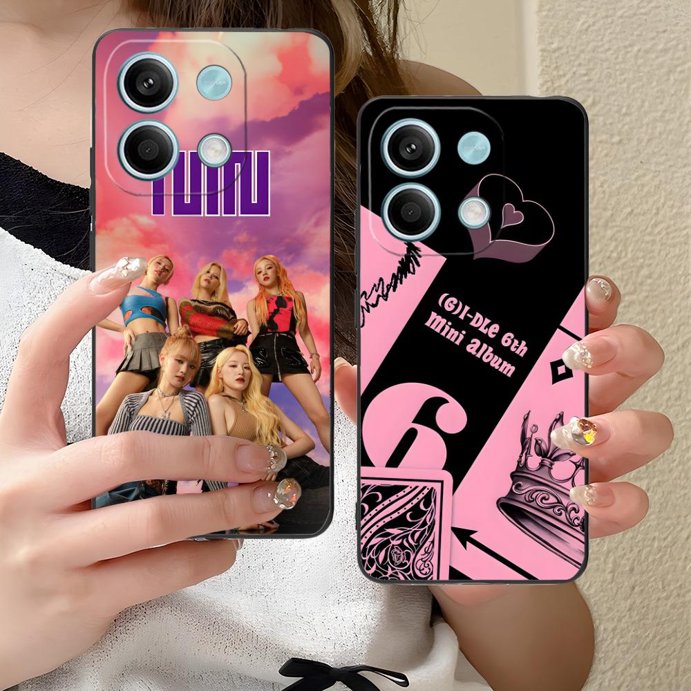 KPOP G-Gidle-S Матовый ТПУ Чехол для Мобильного Телефона для Xiaomi Redmi Note 14 13 12 11 S Pro Plus 4G 5G Цветной Печатный Чехол
