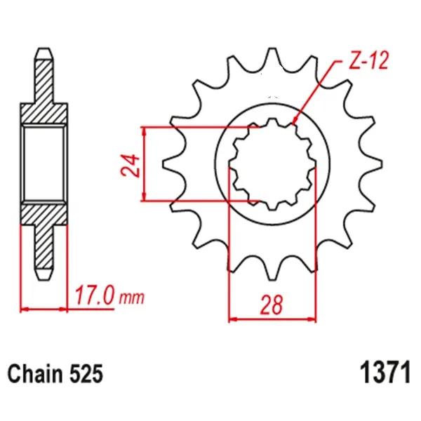 525 15T Motorcycle Front Sprocket For Honda CB600 F CB600S Hornet 600 98-06 CBF600N CBF600S 04-07 CBR600 SE CBR600F 97-98