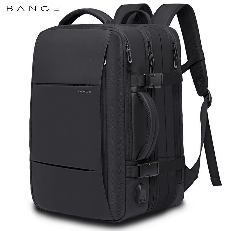 BANGE Men's High-Capacity Business & Travel Laptop Backpack