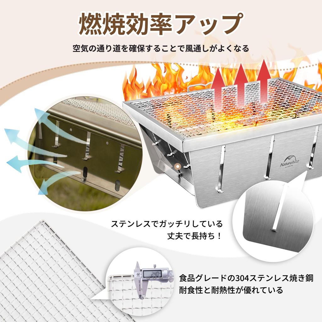 Naturehike Гриль-печь для барбекю Direct Store, совместимая с IGT, 1 шт., настольная печь для барбекю на углях, не требующая сборки, складная, компактная сумка для хранения