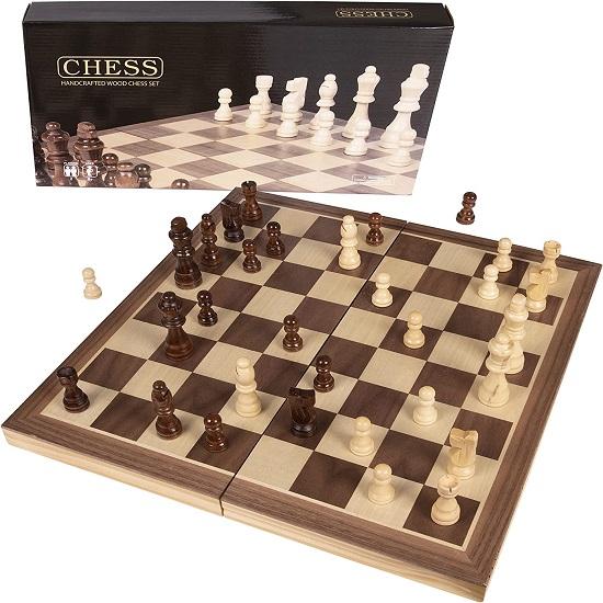 Wooden Exotic Chessboard Set with Magnet Closure  Chess Sets for Adults and Kids