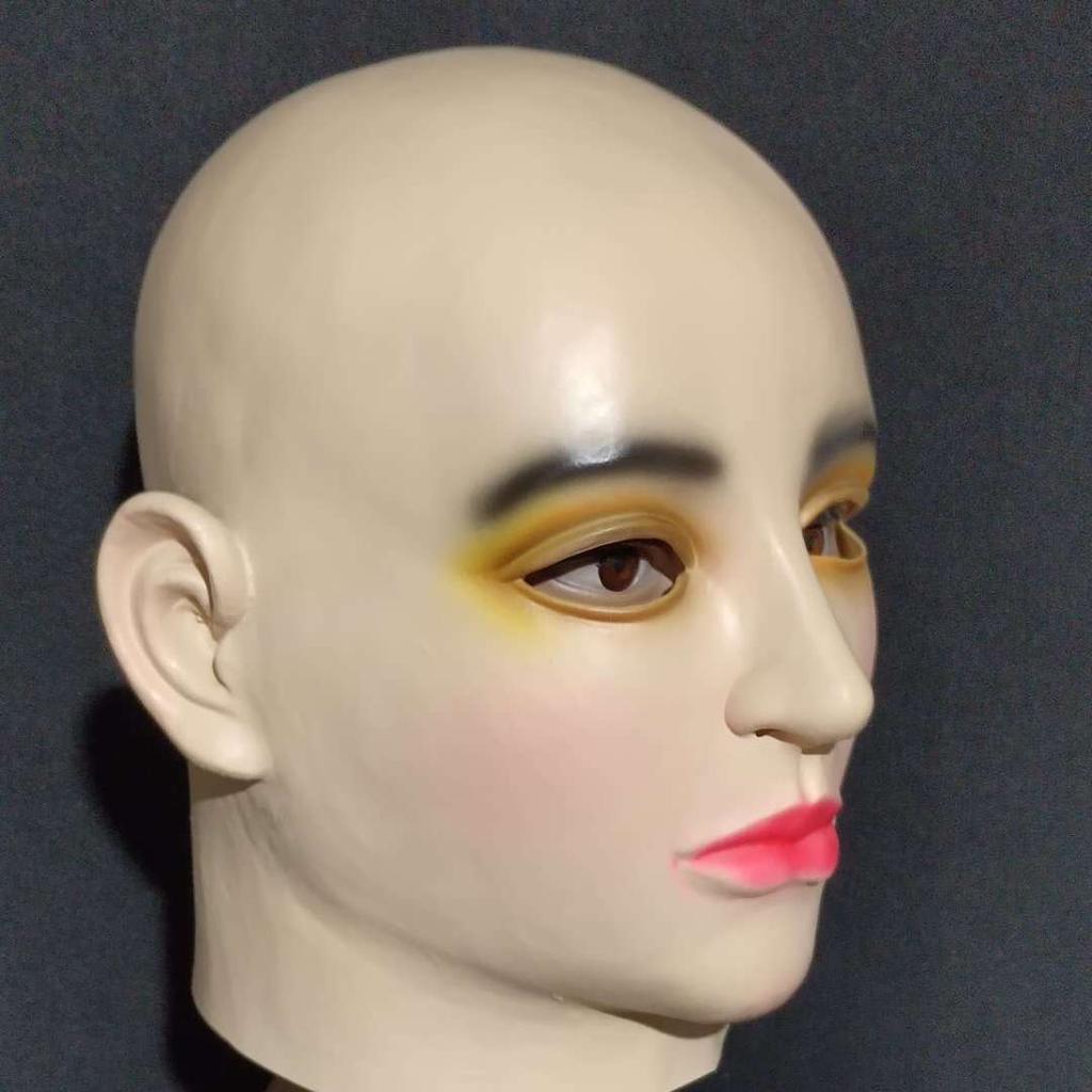 Halloween bald handsome man Latex mask Beauty Headband Creative masks Latex bald beauty headgear