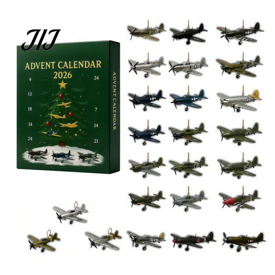 Decorative Accessories for Backpacks Christmas Advent Calendar 2026, 24 Days Countdown with Acrylic Tree Hanging Decor Ornaments, Collectible