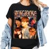 Женская футболка с принтом "Портрет на концерте" для весенне-летнего модного тренда, топ из чистого хлопка, нейтральная футболка с коротким рукавом