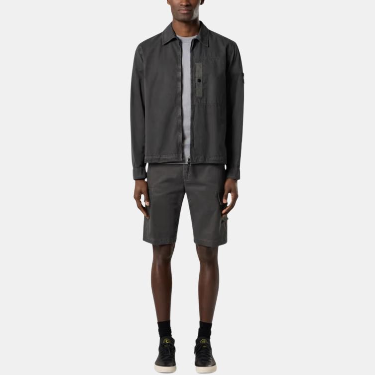 STONE ISLAND Винтажная куртка на молнии для мужчин, куртки, угольно-черный K1S151200032S00WN-V0165