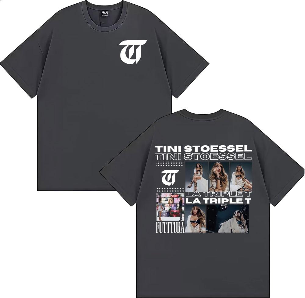 TINI STOESSEL La Triple T Futtura 2025 Тур Футболки Унисекс Женская Одежда Мода Эстетичные Футболки Повседневный Комфорт Хлопковая Футболка