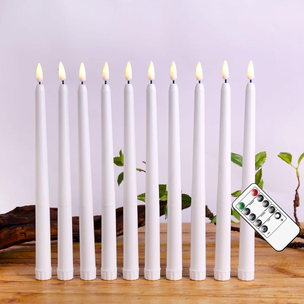 3 or 6 Pieces Warm Light Flameless LED Candles With Remote Control,Room Decorative 6.5/7/10/11 Inch Short/Long Taper Candles