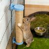 Natural Sisal Rabbit Scratch Post, Adjustable Angle Claw Scratcher, Interactive Climbing Toy for Rabbits Cats