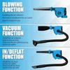 For Makita 18V Li-Ion Battery Cordless Handheld Leaf Blower  Electric Air Blower Garden Vacuum Cleaner Dust Computer Collector