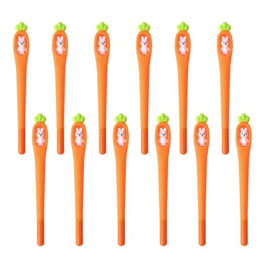 Милые гелевые ручки в форме кролика и морковки, гладкое письмо, мультяшные чернильные ручки для заметок и школы, забавные ручки-животные, новинка для подростков и офиса
