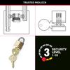 Master Lock Small Brass Padlock, Key, 20x34x10 mm
