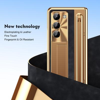 Чехол для Samsung Galaxy Z Fold 7 6 5 с сенсорным пером, ударопрочная магнитная подставка-кикстенд Hinge Armor, 360 полная защита, складная крышка