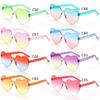 Funny Gradient Lenses Colorful Party Sun Glasses Heart-shaped Sunglasses Shades Heart Glasses