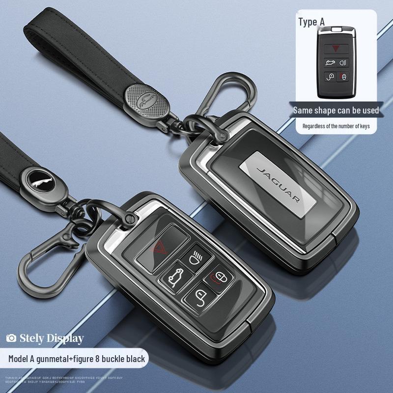 Чехол для ключа Jaguar: Корпус из алюминиевого сплава для моделей XEL, XFL, F-Pace, XJL, XF, XE, F-Type