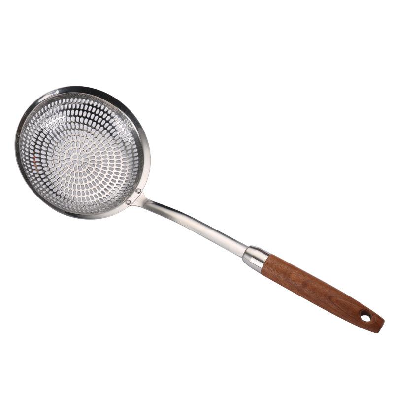 304 большая шумовка из утолщенной нержавеющей стали шумовка для бытовых коммерческих кухонь шумовка сито для жарки фильтр