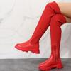 Fashion Plus Size 43 Women's Boots Over-the-knee Thigh High Slim Platform Shoes Chunky Long Designer Knitting Socks Elastic Boots