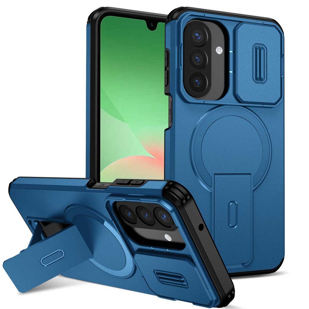 For Samsung Galaxy A57 A37 A17 A56 A36 A26 A16 A55 A35 A25 A15 Magnetic Ring Bracket Sliding Camera Lens Protection Phone Case