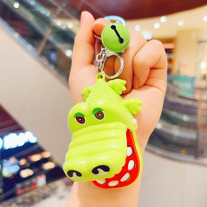 Crocodile Teeth Toys Keychain Children's Crocodile Fingers Reaction Training Dinosaurs Animal Pull Back Trick Game Family