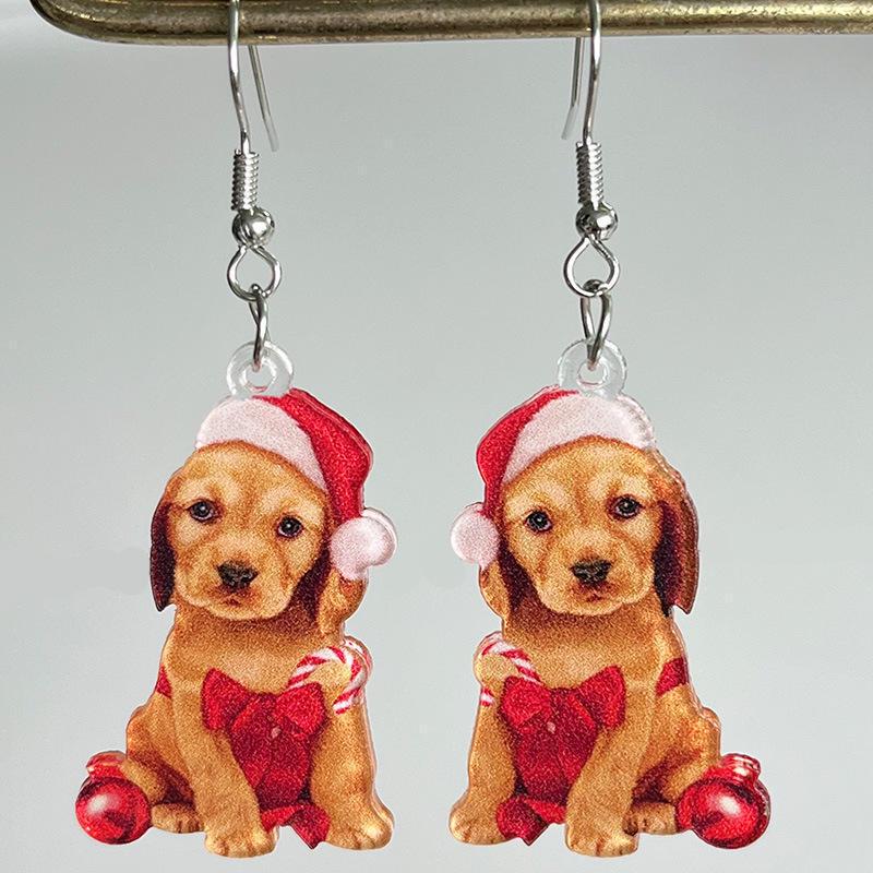 Festive Cartoon Christmas Earrings: Cute, Creative Ear Hooks for a Fun Holiday Atmosphere