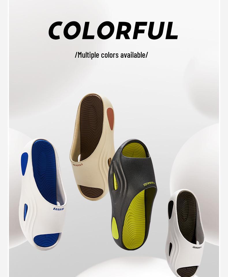 Мужские нескользящие тапочки для дома/улицы 2025: Летний стиль, Готовый к купанию, Унисекс и Всесезонный