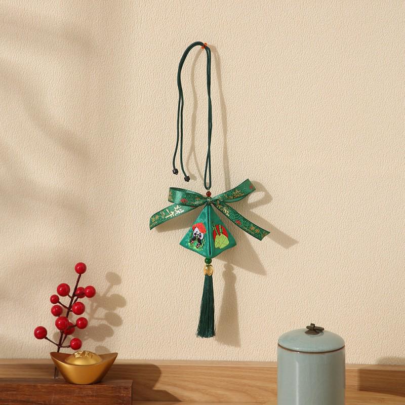 2026 Dragon Boat Festival Mugwort Fan Pendant & Indoor Sachet Bells for Door Handle and Decoration
