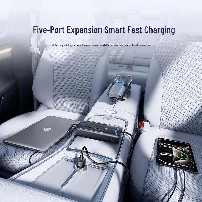 Baseus Автомобильный инвертор-зарядное устройство с умным контролем температуры