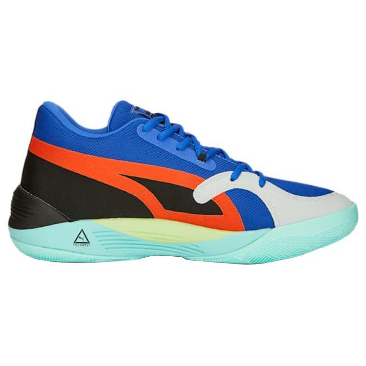 Puma Trc Blaze Court Амортизация Нескользящая Износостойкая Низкие Баскетбольные Кроссовки Унисекс Синий 376582-28