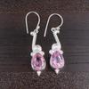 Морганит Драгоценный камень 925 Стерлинговое серебро Авторские украшения Ручной работы Серьги 1.90" EE-37-11