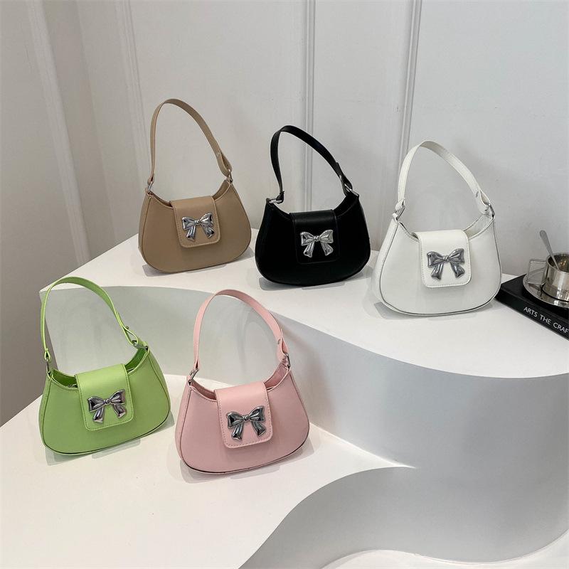 Niche Popular Underarm Bag for Women In Spring New Trend Korean Style Fashionable Bow Decorative One-shoulder Crossbody Bag