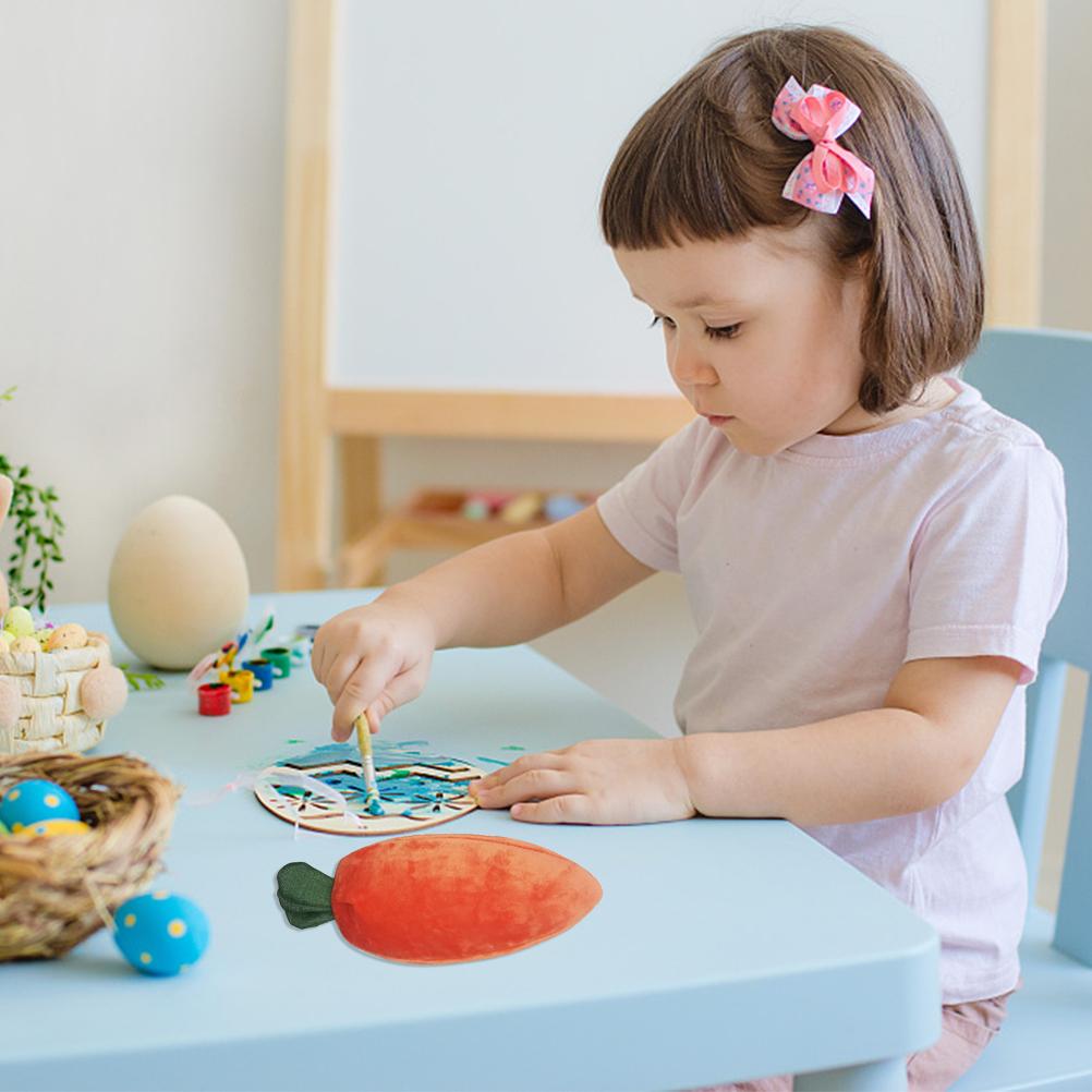 3 Bunnies In Carrot Purse Easter Cute 3D Carrot Coin Purse with Zipper Doll Toy Decoration Wallet